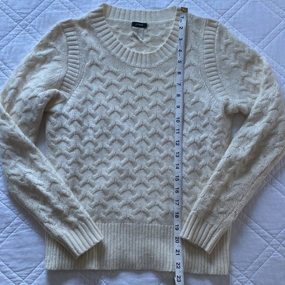J.Crew Ivory Wool/Angora Blend Sweater - Picture 6 of 13